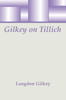 Paperback Gilkey on Tillich Book