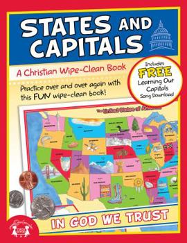 Paperback States and Capitals Christian Wipe-Clean Workbook Book
