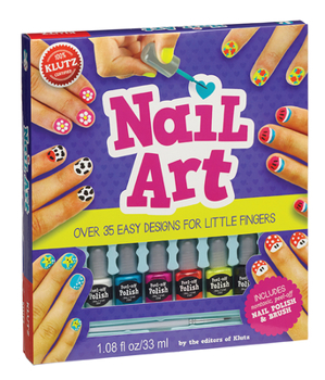 Paperback Nail Art: Over 35 Easy Designs for Little Fingers [With Non-Toxic Peel-Off Nail Polish and Brush] Book
