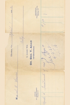 Paperback Elberton Vet 1932 2020 Planner: old receipt from local veterinarian in Elberton, Ga 1932 Book