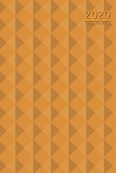 A5 2020 Diary Week To View Paperback Cover With Alternative Design |: | Gold 3D Diamonds Patterned Cover 2020 Diary ,Year Planner For Business, ... College, School, Appointments, Organizer.