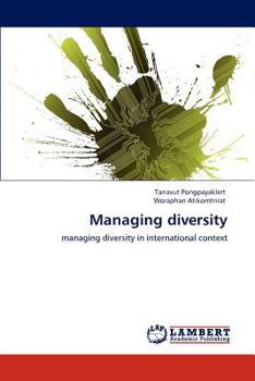 Paperback Managing diversity Book