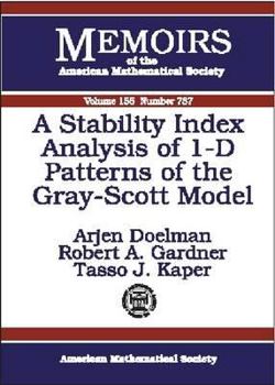 Paperback A Stability Index Analysis of 1-D Patterns of the Gray-Scott Model Book