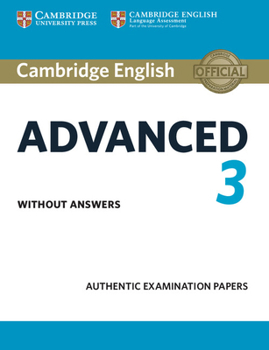Paperback Cambridge English Advanced 3 Student's Book Without Answers Book