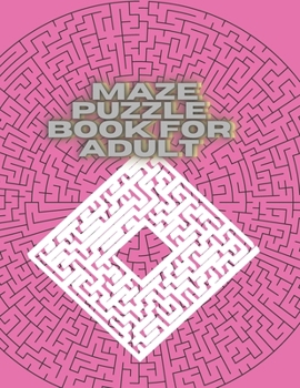 Paperback Maze Puzzle Book for Adult Book