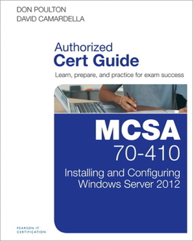 Hardcover McSa 70-410 Cert Guide R2: Installing and Configuring Windows Server 2012 [With CDROM] Book