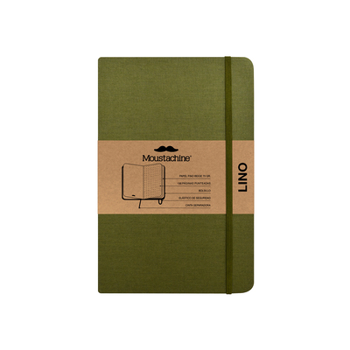 Moustachine Classic Linen Pocket Military Green Dotted Hardcover