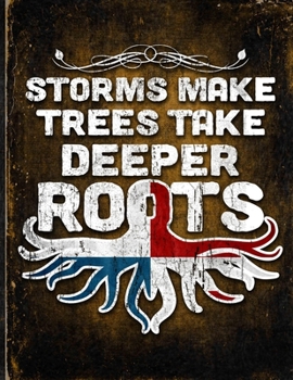 Storms Make Trees Take Deeper Roots: Panama Flag Customized Personalized Gift for Panamanian Coworker Friend  Planner Daily Weekly Monthly Undated Calendar Organizer Journal