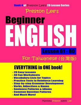 Paperback Preston Lee's Beginner English Lesson 61 - 80 For Taiwanese Book