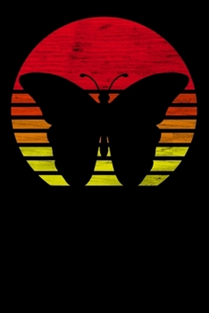 Paperback Retro Butterfly: Lined Notebook, Journal or Diary (Size 6x9) with 120 Pages Book