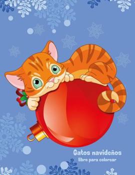 Paperback Gatos navideños libro para colorear 1 [Spanish] Book