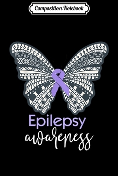 Paperback Composition Notebook: Epilepsy awareness Purple Butterfly Journal/Notebook Blank Lined Ruled 6x9 100 Pages Book