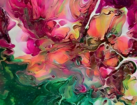 A BIG Canvas For - Whatever You Want - 11x8 - #6 (Blooming Bouquets) : Plain Pages Inside