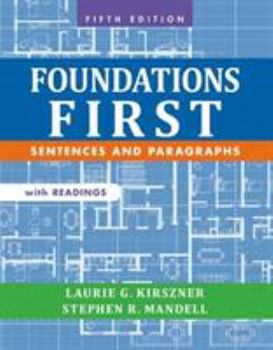 Paperback Foundations First with Readings: Sentences and Paragraphs Book