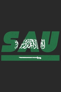 Paperback Sau: Saudi Arabien Notizbuch mit karierten 120 Seiten in wei?. Notizheft mit der saudi arabischen Flagge [German] Book