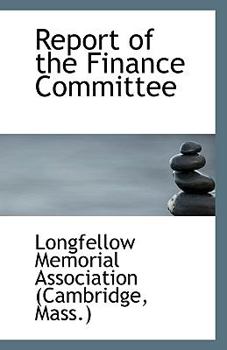 Paperback Report of the Finance Committee Book