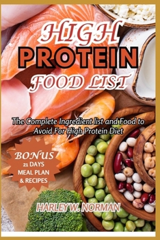 Paperback High Protein Food List: The Complete Ingredient list and Food to Avoid For High Protein Diet Book
