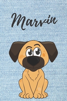Paperback Personalisiertes Notizbuch - Hunde Marvin: DIN A5, 120 blanko Seiten [German] Book