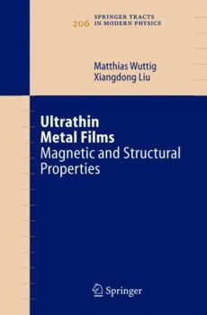 Paperback Ultrathin Metal Films: Magnetic and Structural Properties Book