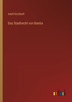 Paperback Das Stadtrecht von Bantia [German] Book