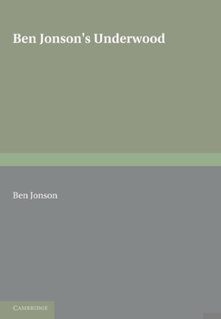 Paperback Ben Jonson's Underwoods Book