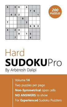 Paperback Sudoku: Hard Sudoku Pro Book for Experienced Puzzlers (200 puzzles), Vol. 14 Book