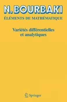 Paperback Variétés Différentielles Et Analytiques: Fascicule de Résultats [French] Book