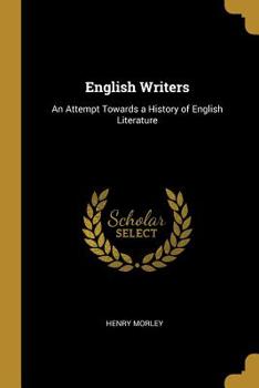 Paperback English Writers: An Attempt Towards a History of English Literature Book