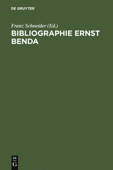 Hardcover Bibliographie Ernst Benda [German] Book