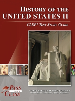 Hardcover History of the United States 2 CLEP Test Study Guide Book