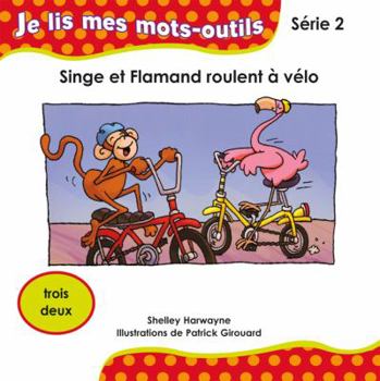 Paperback Singe et Flamand rose roule à vélo [French] Book