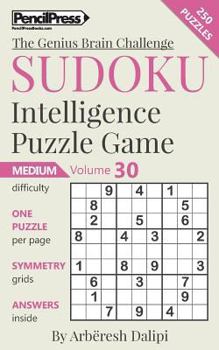 Paperback Sudoku Puzzle Books Volume 30. Medium. Sudoku Intelligence Puzzle Game Book