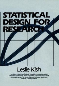 Hardcover Statistical Design for Research Book