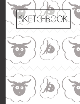Counting Sheep pattern Sketchbook: 200 Page Sketchbook: Artist Edition (8.5x11)