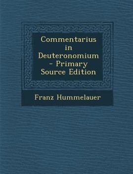 Paperback Commentarius in Deuteronomium [Latin] Book