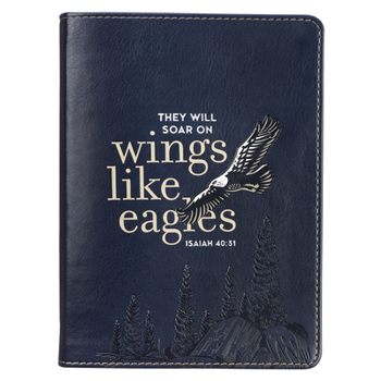 Imitation Leather Journal Handy Wings Like Eagles Isaiah 40:31 Book