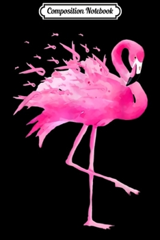 Composition Notebook: Funny Flamingo Breast Cancer Awareness October Ribbon Pink  Journal/Notebook Blank Lined Ruled 6x9 100 Pages