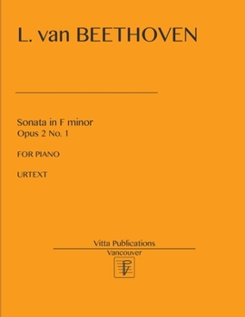 Paperback Sonata in F minor, op. 2 no. 1: Urtext Book