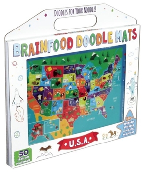 Hardcover Brainfood Doodle Mats: U.S.A. Book