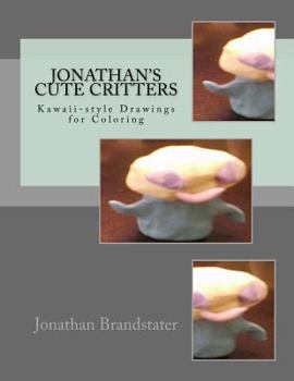 Paperback Jonathan's Cute Critters: Kawaii-style Drawings for Coloring Book