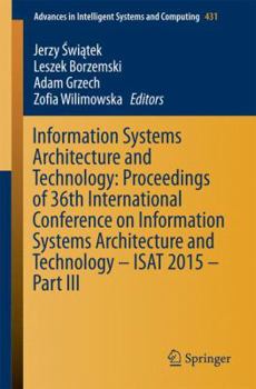 Paperback Information Systems Architecture and Technology: Proceedings of 36th International Conference on Information Systems Architecture and Technology - Isa Book