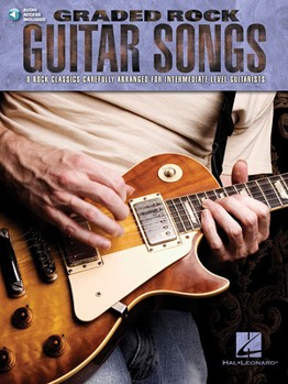 Paperback Graded Rock Guitar Songs Book/Online Audio Book