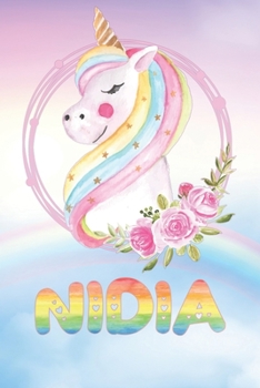 Paperback Nidia: Nidia's Unicorn Personal Custom Named Diary Planner Perpetual Calendar Notebook Journal 6x9 Personalized Customized Gi Book