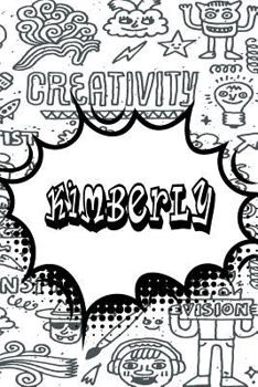 Kimberly: Personalized Doodle Isometric DOT Paper Notebook featuring 120 pages 6"x9"