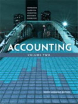 Paperback Accounting, Volume 2, Ninth Canadian Edition (9th Edition) Book