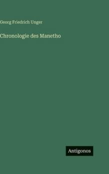 Hardcover Chronologie des Manetho [German] Book