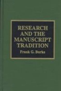 Hardcover Research and the Manuscript Tradition Book