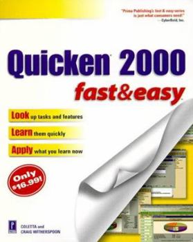 Paperback Quicken 2000 Fast and Easy Book