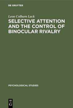 Hardcover Selective attention and the control of binocular rivalry [German] Book