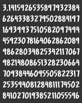 Graph Paper Notebook: Squared Grid Graph Paper Composition Notebook for Math with Fun Numerical Pi Digits Cover Design in Black and White